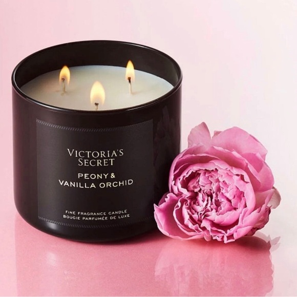 Victoria's Secret Accents Rare Victorias Secret Bombshell Peony Vanilla Orchid 3 Wick Candle